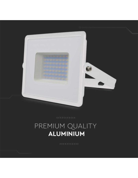 V-TAC VT-4051 Faro LED 50W proiettore E-Series super slim G2 corpo bianco luce bianco freddo 6500K IP65 - sku 215963
