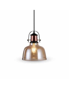 V-TAC VT-7220 Lampadario led Vintage industriale 1MT E27 Elegant Ð¤220mm metallo e vetro ambrato