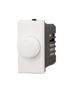 Dimmer regolatore a manopola compatibile Bticino Axolute per carichi resistivi 100W-1000W colore bianco Ettroit AB1301