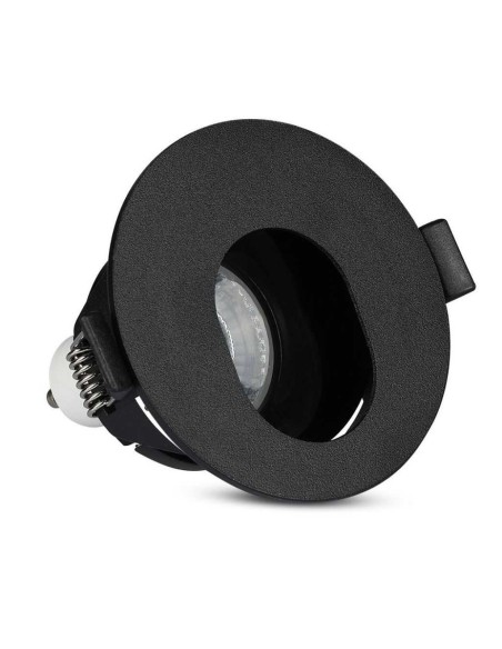 V-TAC VT-874 Portafaretto led da incasso rotondo in alluminio colore nero GU10 GU5.3 sku 8596