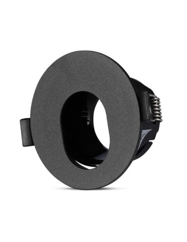 V-TAC VT-874 Portafaretto led da incasso rotondo in alluminio colore nero GU10 GU5.3 sku 8596