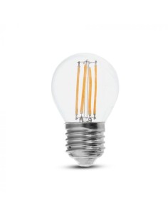 V-TAC VT-2386 Lampadina led 6W E27 4000k lampada filamento 130lm/w goccia G45 vetro trasparente sku 2852