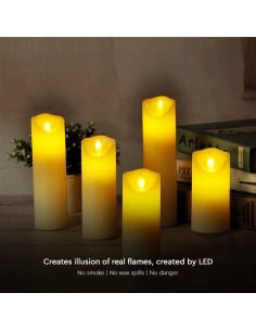 V-TAC VT-7568 Candela LED fiamma oscillante finta da tavolo 17.5cm per bagno, feste, a Batteria AA - 10575 2