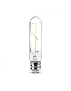 V-TAC VT-2042 Lampadina led E27 2W 100LM/wTubolare a cilindro filamento in vetro trasparente T30 Bianco caldo 3000K - SKU 217251 2