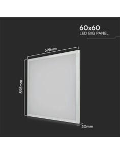 V-TAC PRO Set 6 pz Pannello LED 36W 600x600mm Chip Samsung 110LM/W, Bianco Naturale 4000K installazione 2in1 - 216380 2