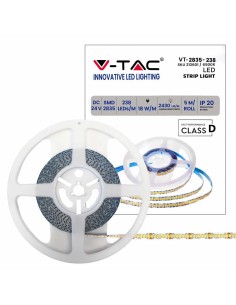 V-TAC VT-2835 Striscia 1190LED 24V 18w/m SMD2835 5Mt bianco freddo 6400K IP20 no wp - SKU 212601
