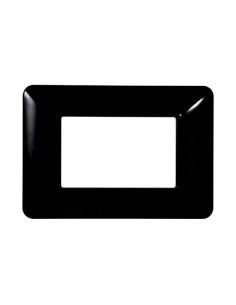 Placca compatibile Bticino Matix 3 moduli plastica colore nero