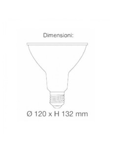 V-TAC VT-1227 Lampadina led smd 17W E27 PAR38 luce rossa waterproof IP65 - SKU 92065 2