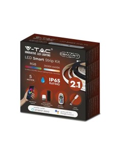 V-TAC Smart Home VT-5050 Kit striscia led RGB+3IN1 SMD5050 + SMD2835 WiFi IP65 dimmerabile gestione smartphone - sku 2628