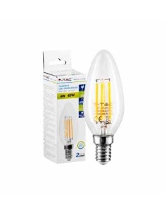 V-TAC VT-2127 lampadina led filamento candela e14 6W bianco naturale 4000K - SKU 7424 2