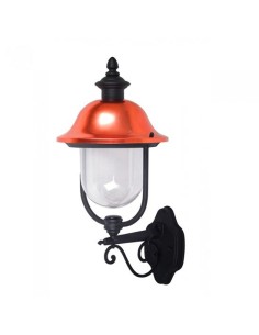 V-TAC VT-853 Portalampada wall light lanterna da giardino Facing-up alluminio nero e calotta in rame E27 IP44 - sku 7532