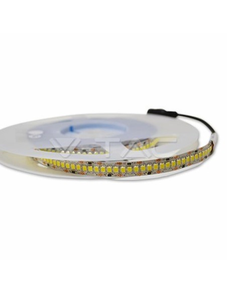 V-TAC VT-2835 Striscia LED 12V 240LED/mt SMD2835 20w/m strip 5Mt 2000lm/mt  luce 4000k 10mm IP20 sku 212165