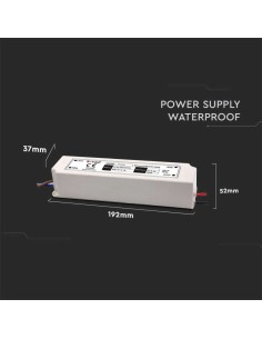 V-TAC VT-22101 Alimentatore slim led 100W 12V 8A waterproof IP65 in plastica cavi a saldare  - SKU 3236 2