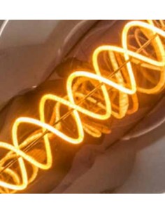 V-Tac VT-2168D Lampada Bulbo 8W E27 xl BF180 doppio filamento spirale vetro Ambra 2000K Dimmerabile â€“ sku 7463 2